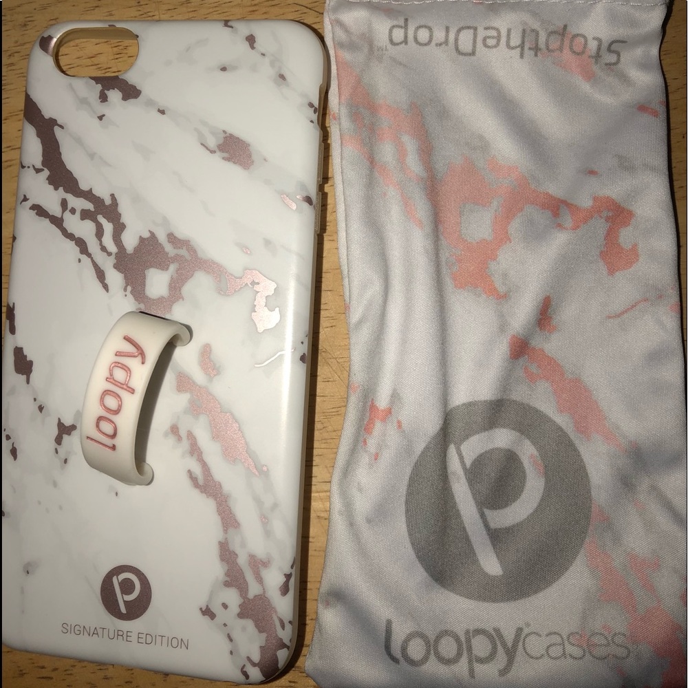Loopy Marble Case rose gold